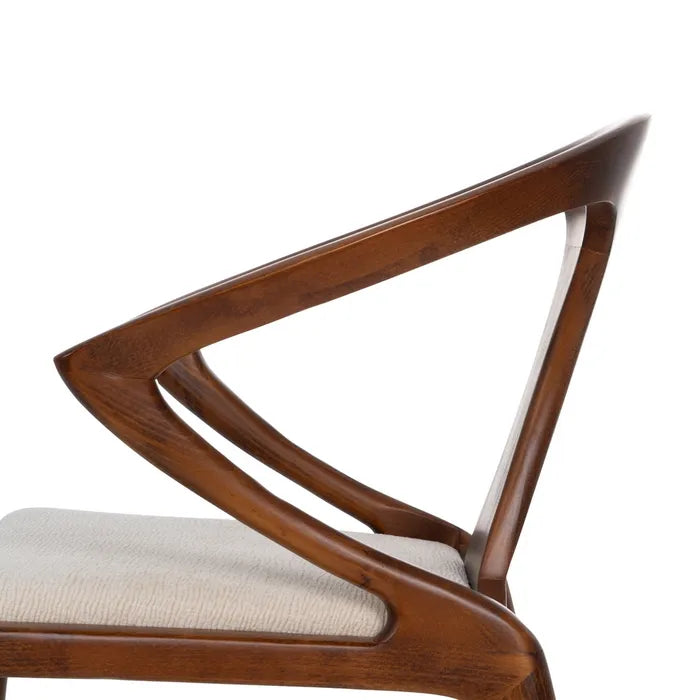 Silla de haya con textil miel