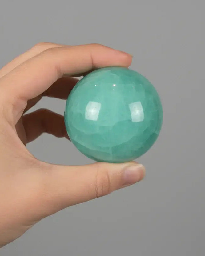 Esfera de fluorita verde