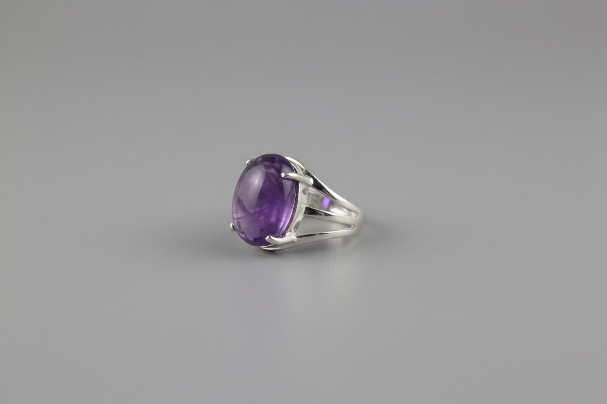 Anillo de amatista adaptable