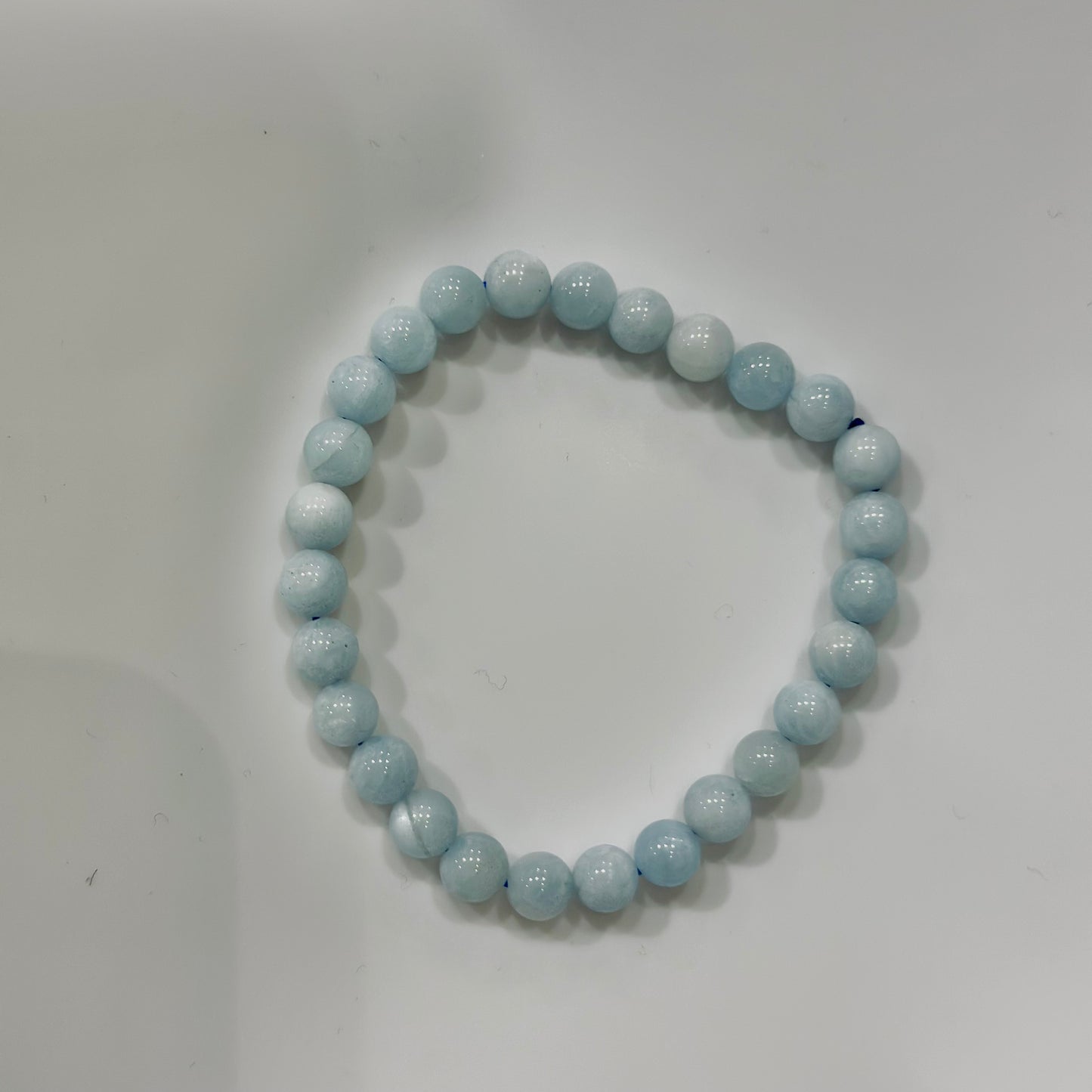 Pulsera de bolas de Aguamarina