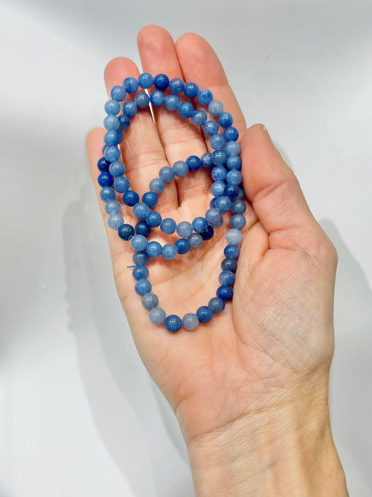 Pulsera de bolas de Aventurina Azul