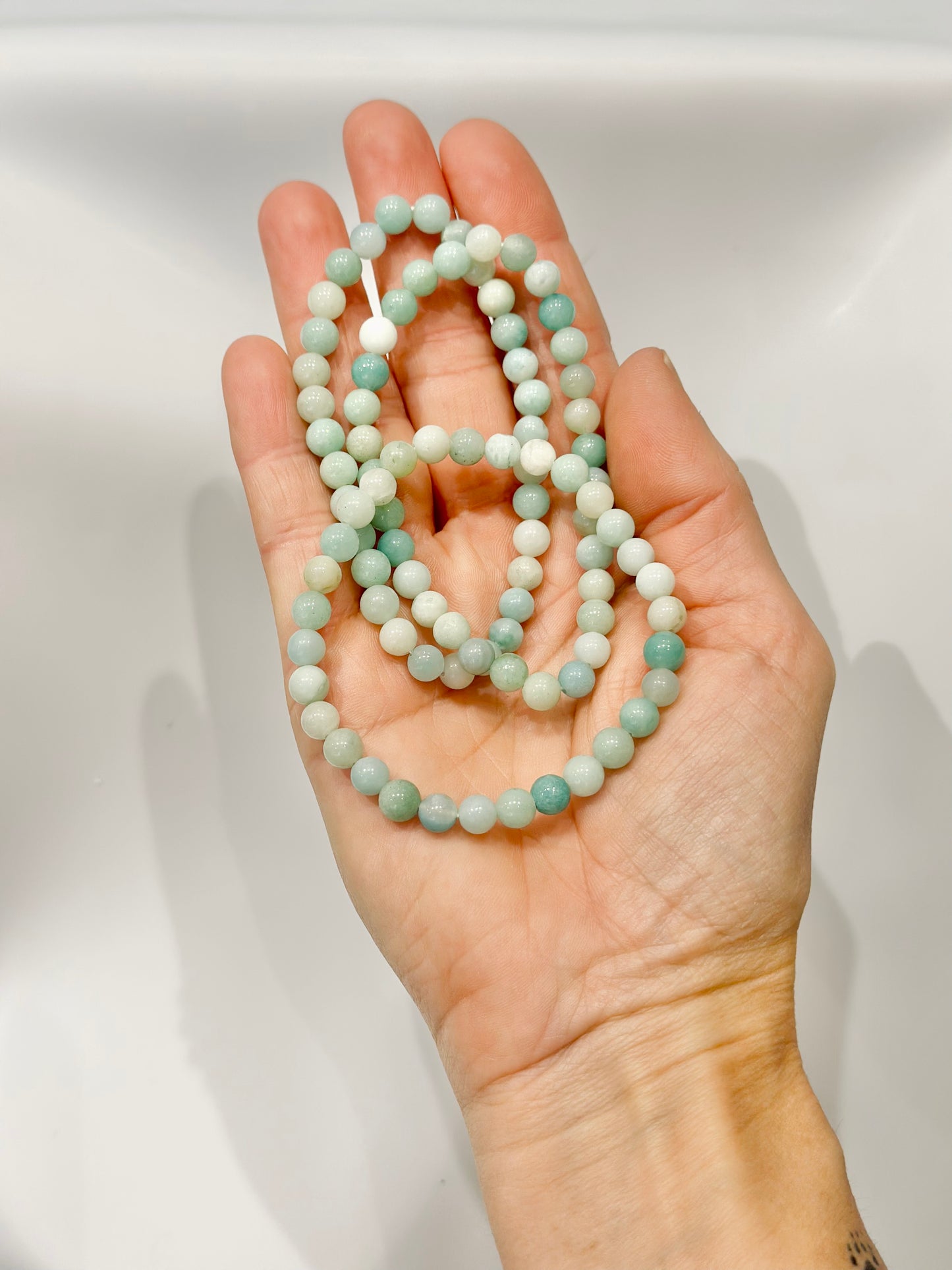 Pulsera de bolas de Amazonita