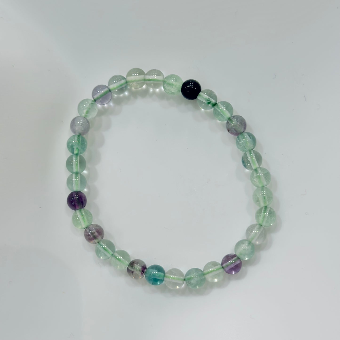 Pulsera de bolas de Fluorita Multicolor