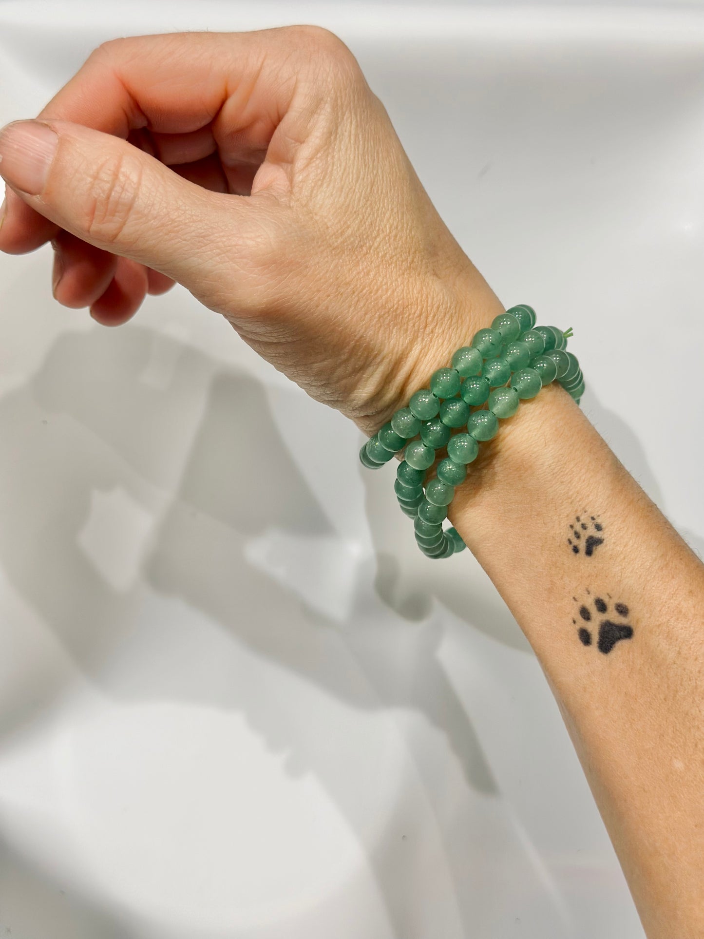Pulsera de bolas de Cuarzo verde