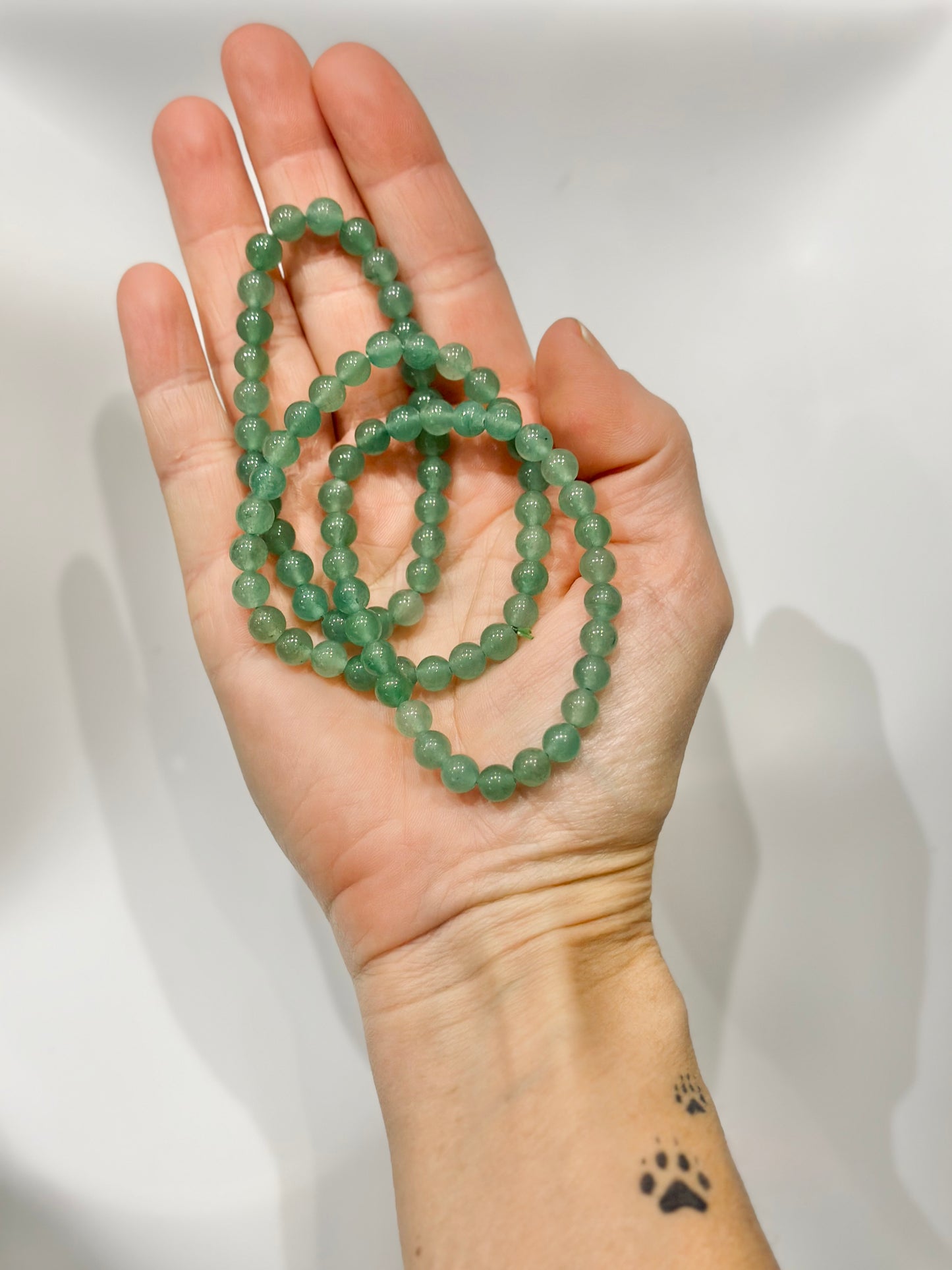 Pulsera de bolas de Cuarzo verde