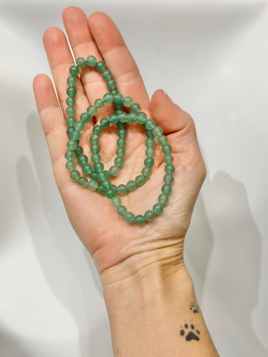 Pulsera de bolas de Cuarzo verde