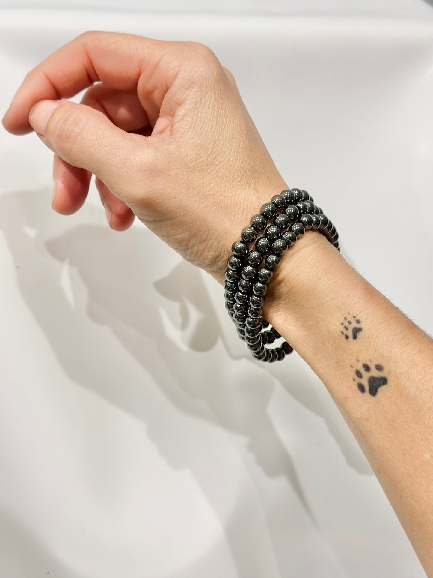 Pulsera de bolas de Hematite