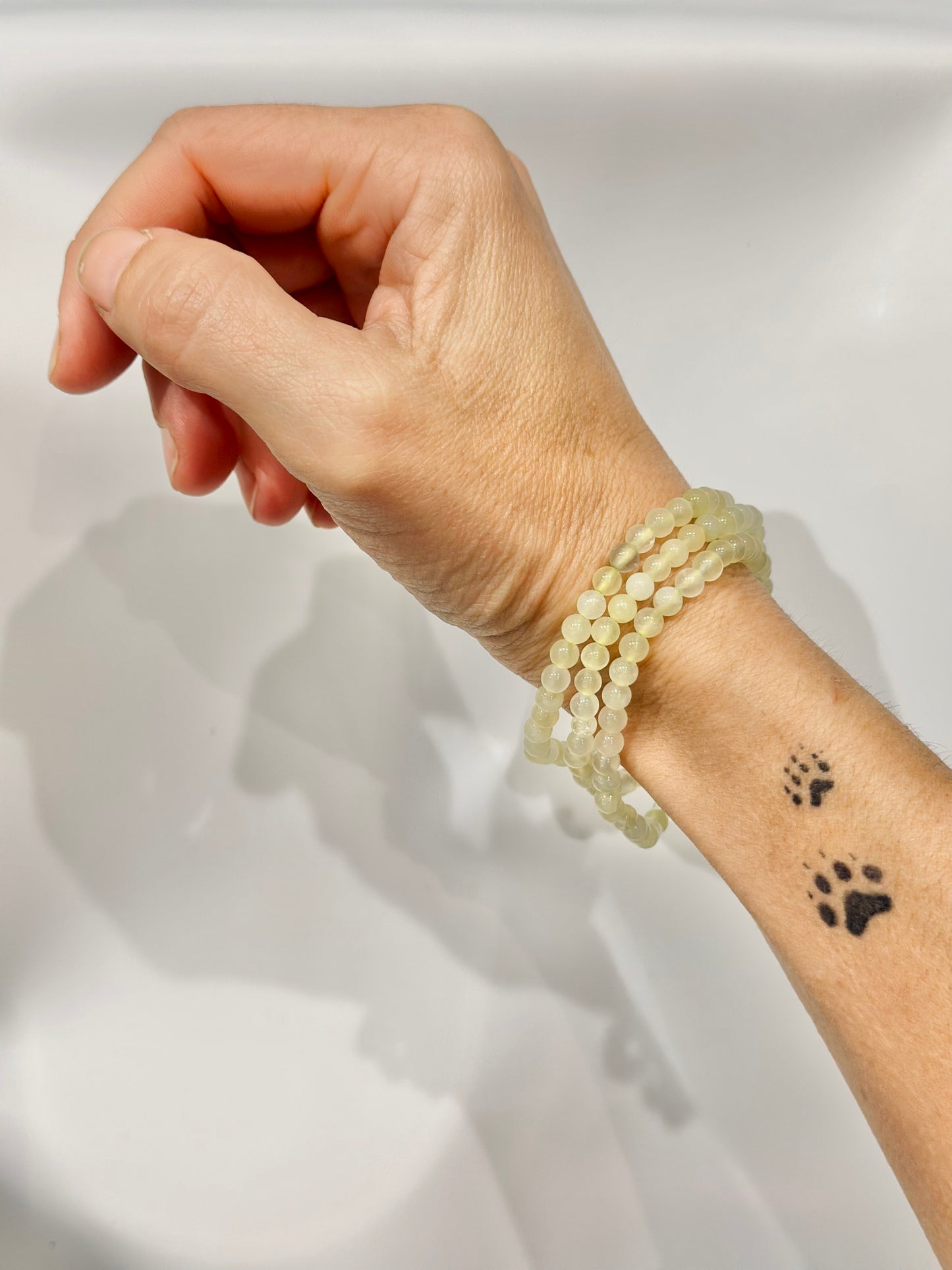 Pulsera de bolas de Jade Chino