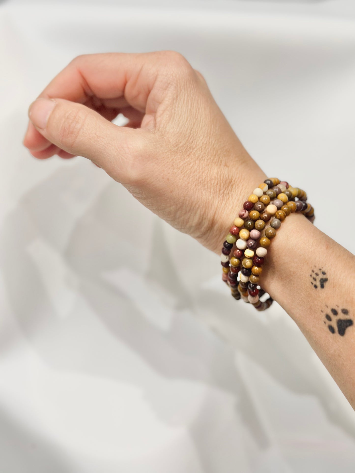 Pulsera de bolas de Jaspe Mokaita