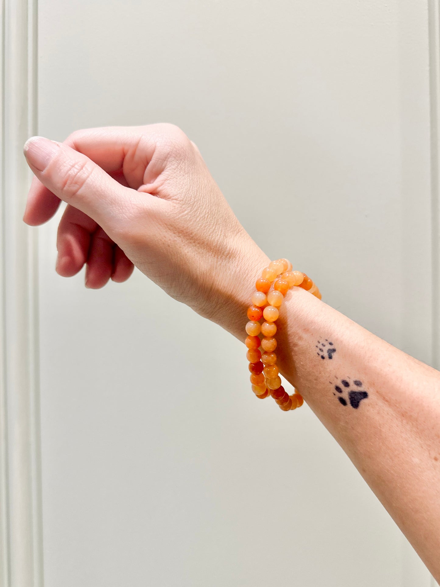 Pulsera de bolas de Aventurina Naranja