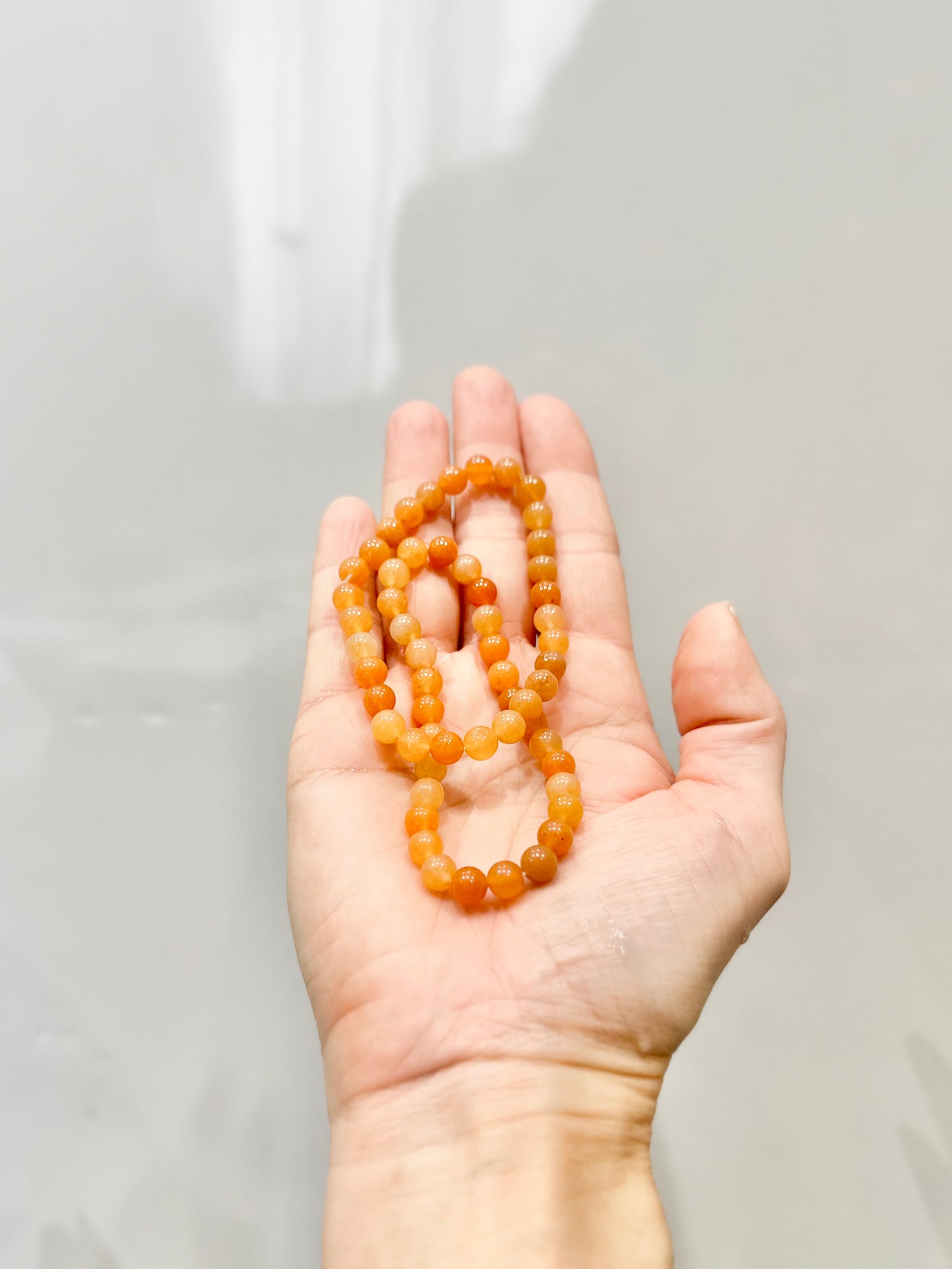 Pulsera de bolas de Aventurina Naranja