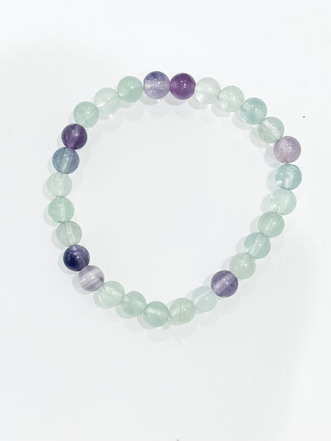 Pulsera de bolas de Fluorita multicolor
