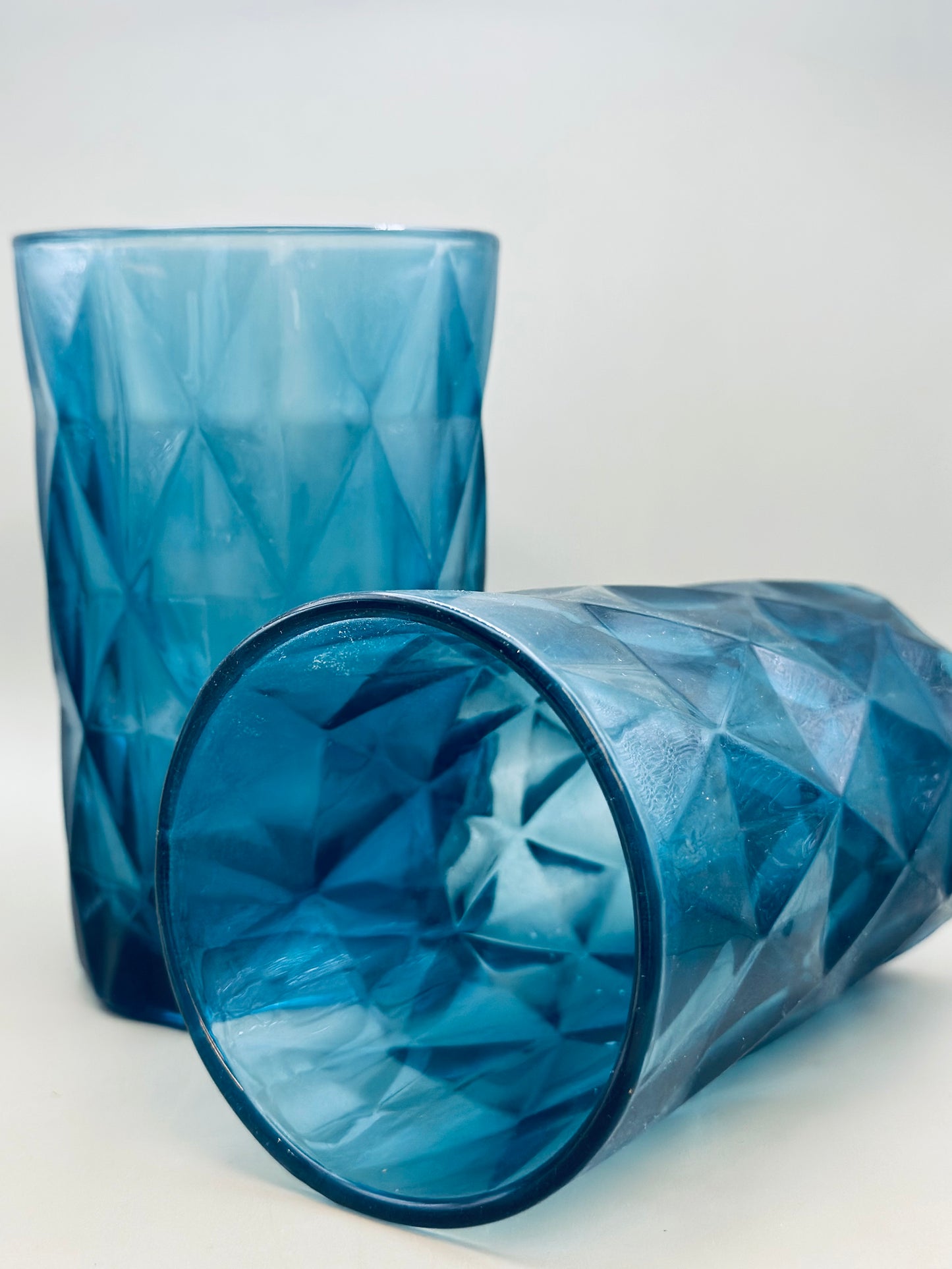 Vasos vidrio azules