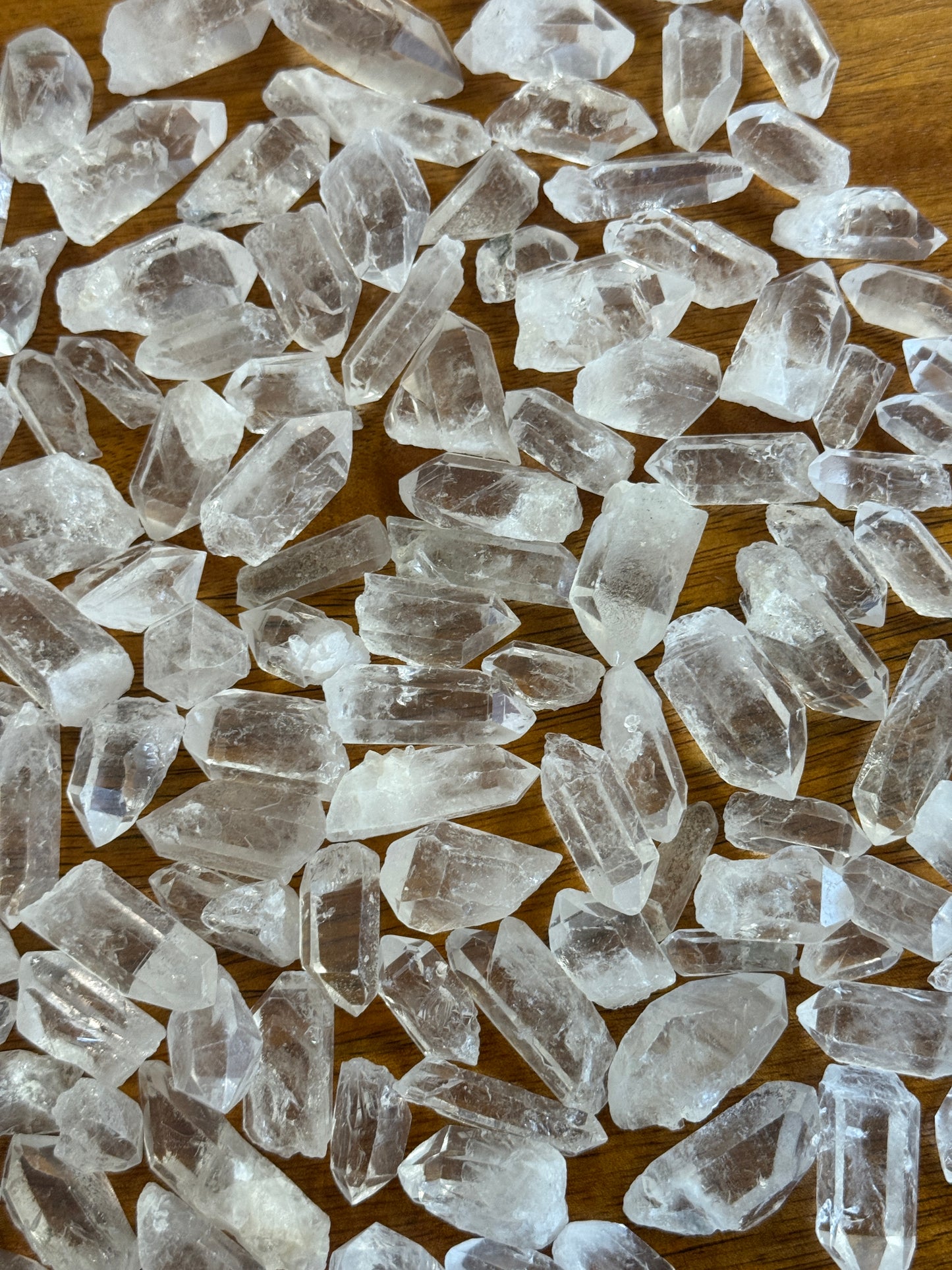 Puntas masivas de cristal de roca