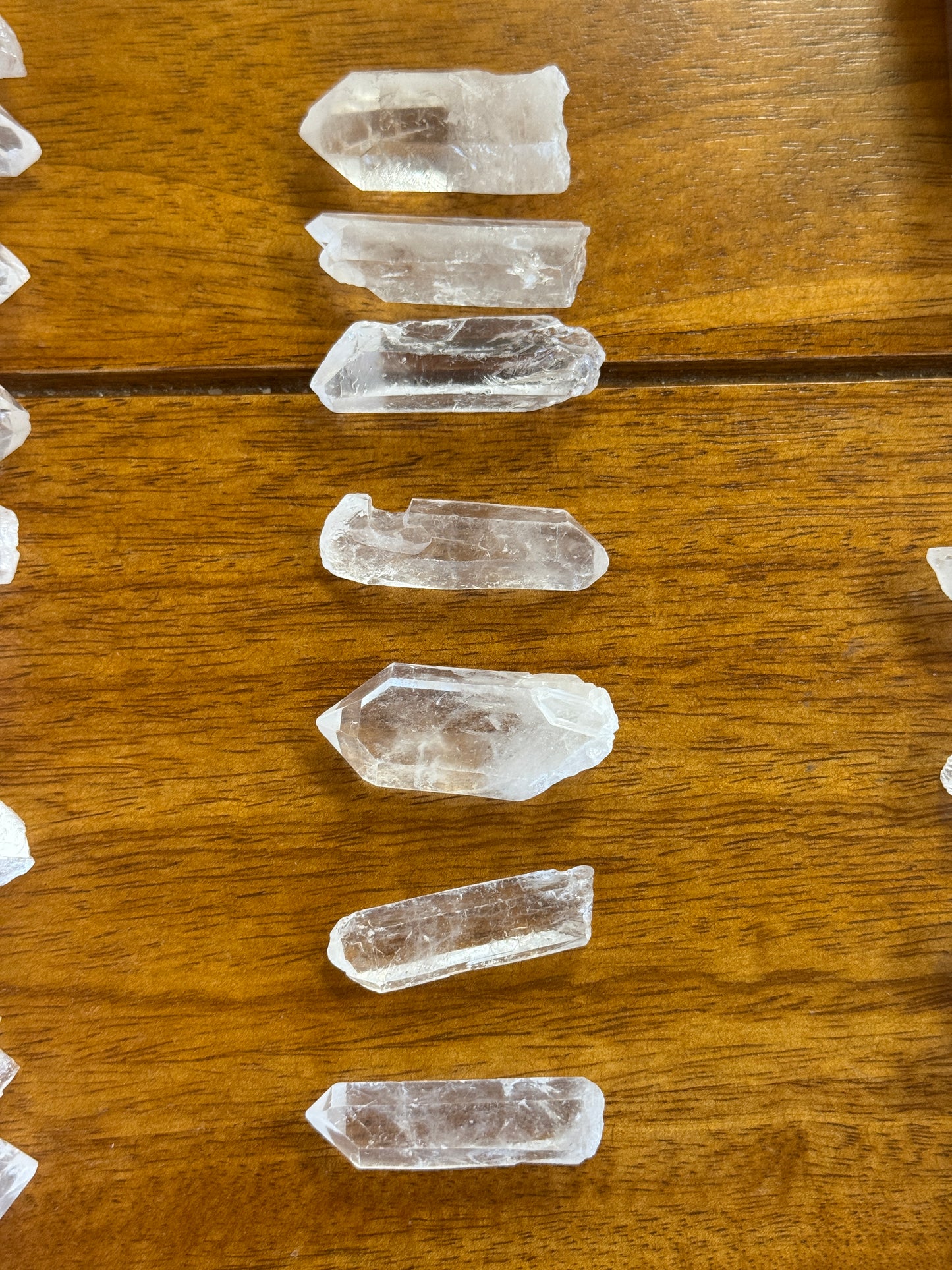 Puntas masivas de cristal de roca