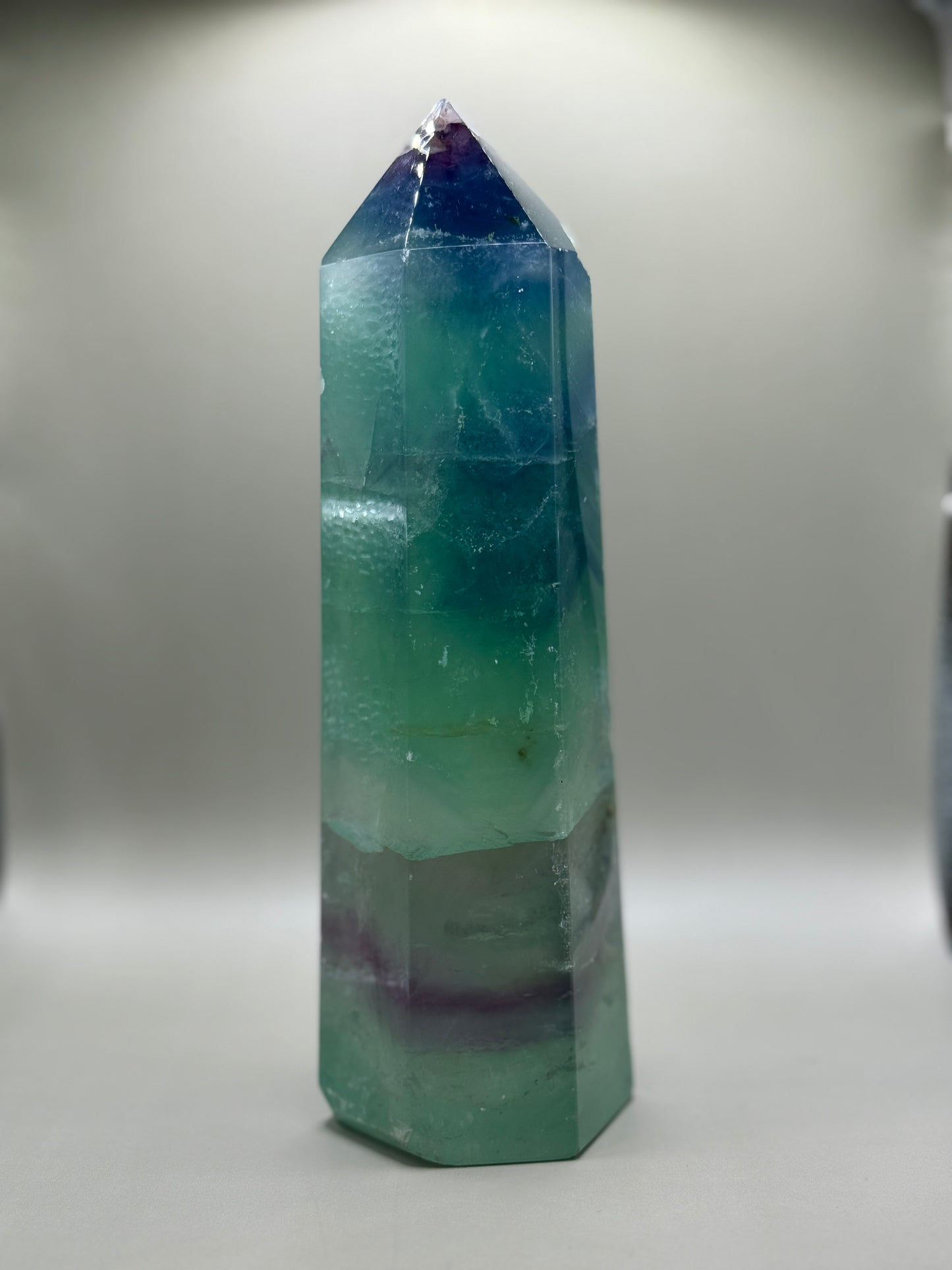 Punta generador de Fluorita Multicolor