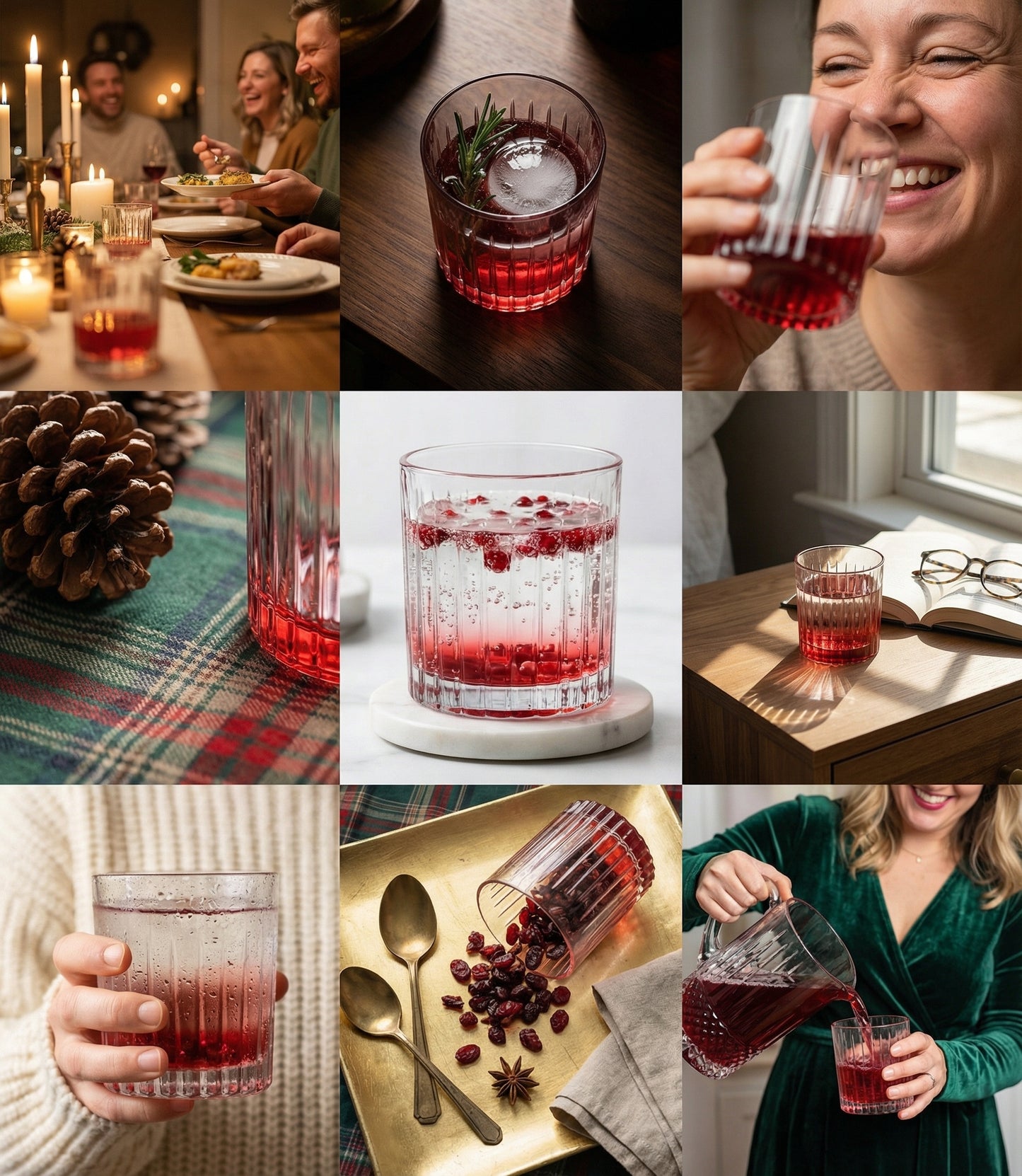 Vaso de whisky con culo rojo