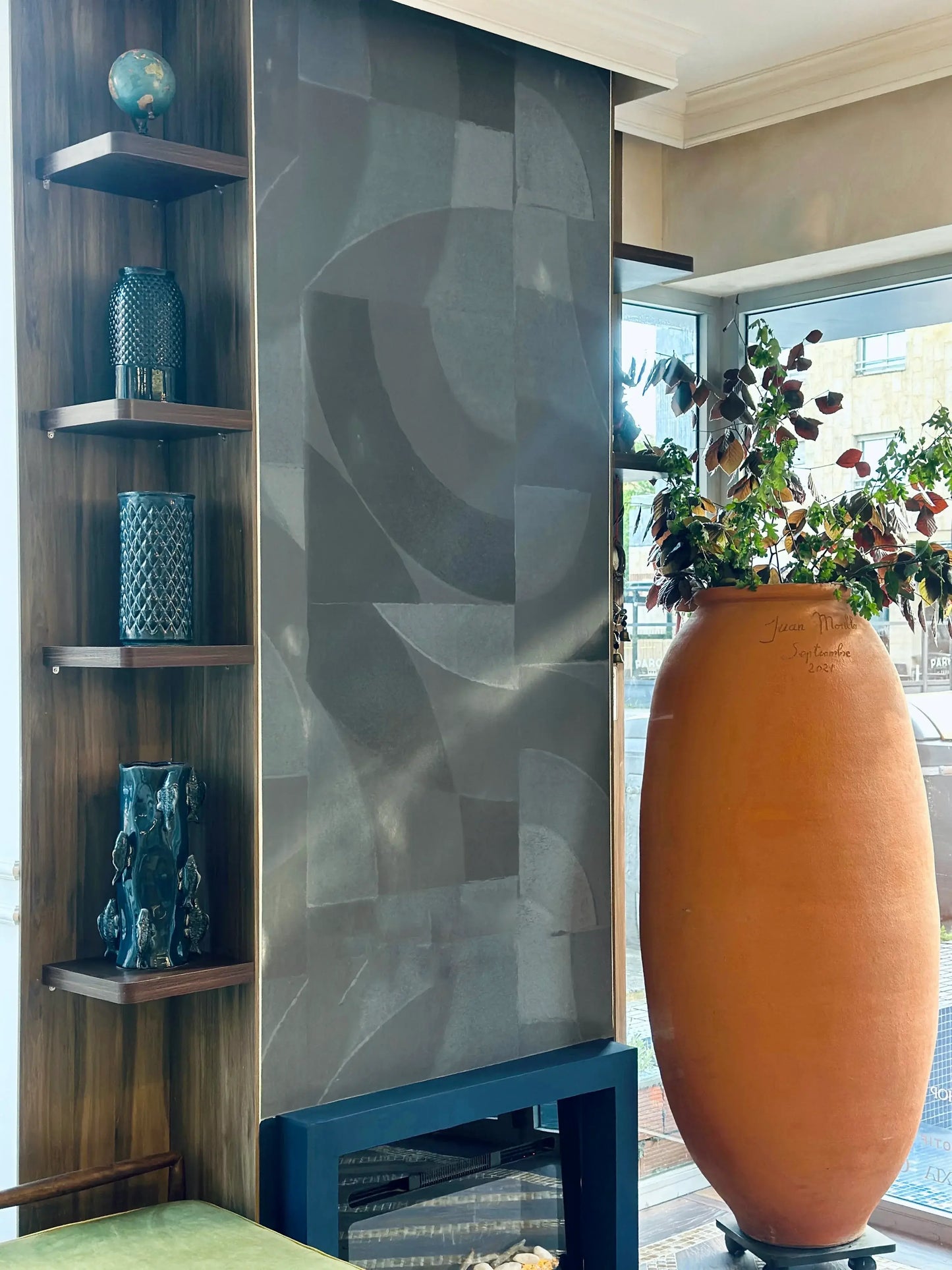 Jarron azul Ilvy de ceramica - La Quinta Vidal