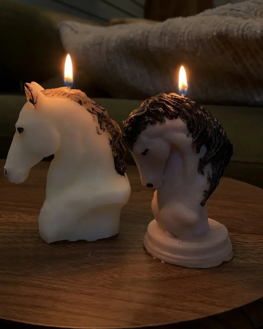 Pack de 2 velas decorativas de caballos