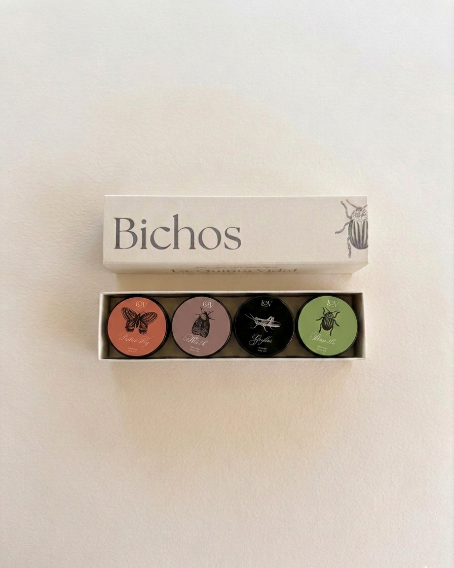 Pack de velas de soja en lata: Bichos