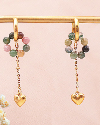 Pendientes Auren Dorados Agata India