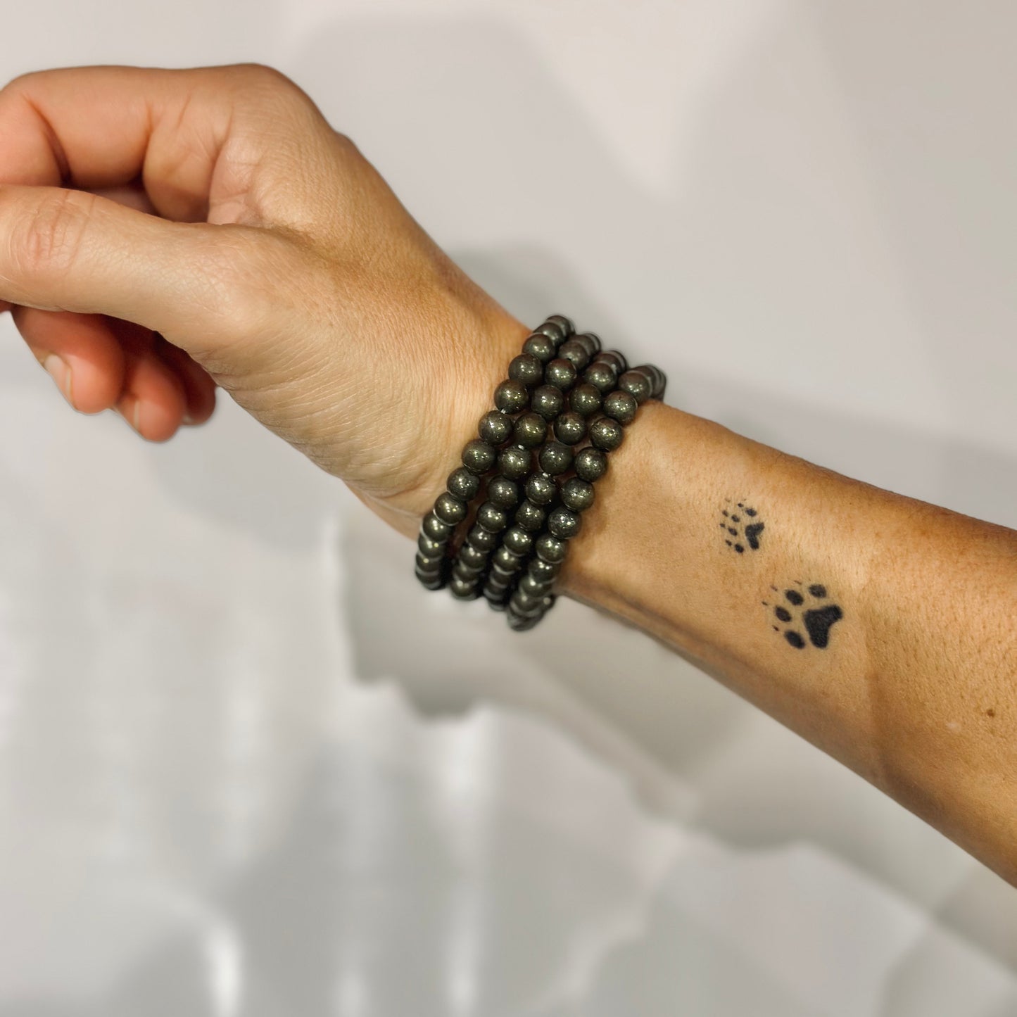 Pulsera de bolas de Pirita