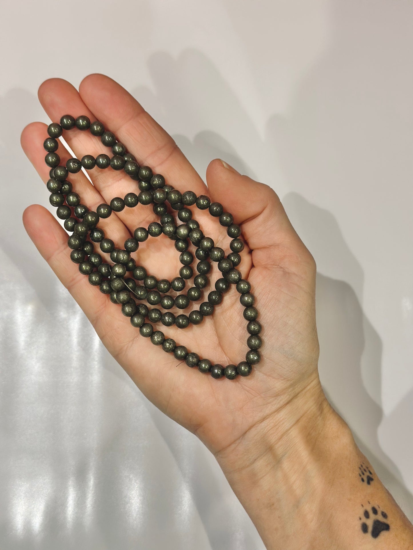 Pulsera de bolas de Pirita