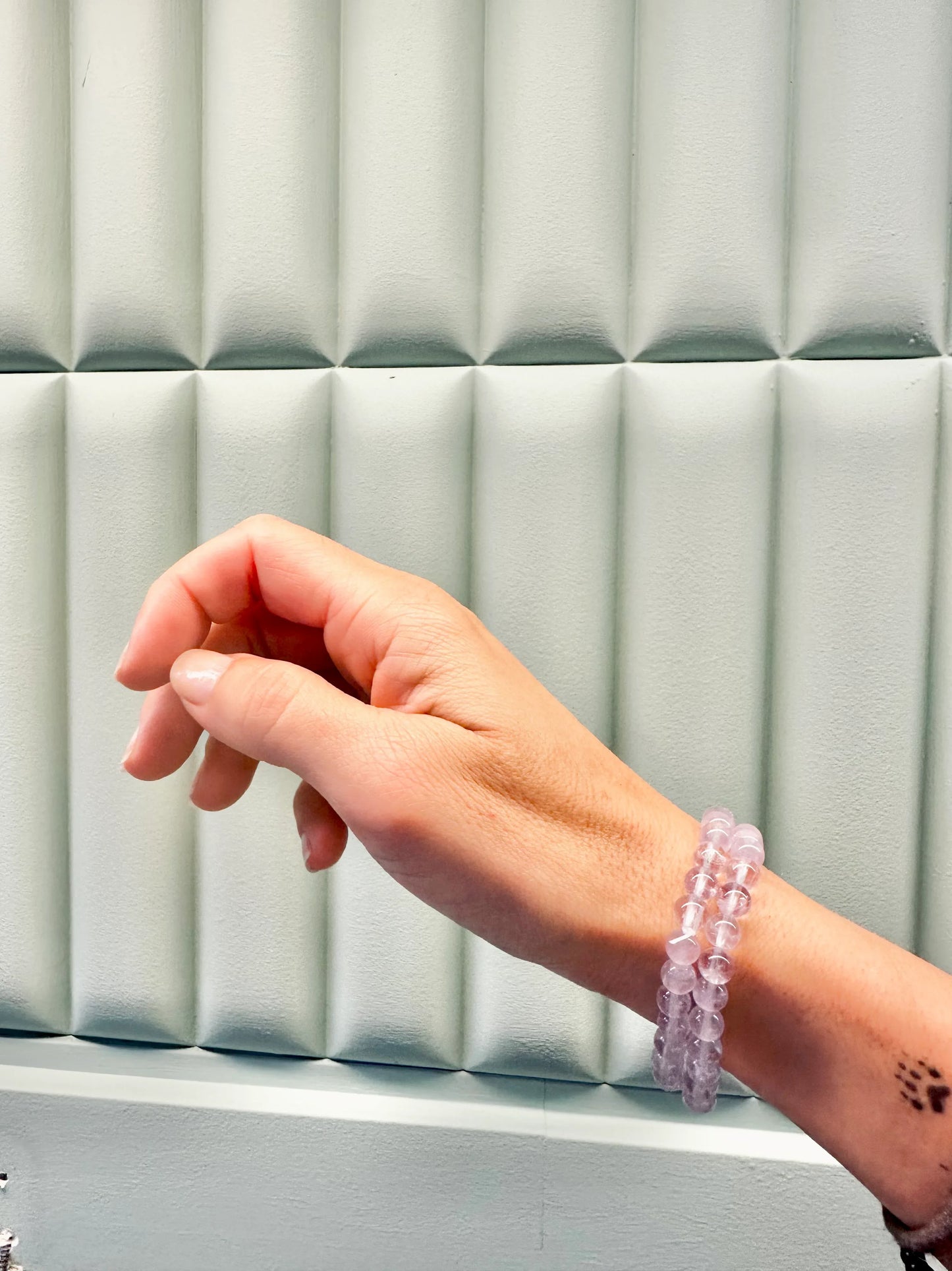 Pulsera de bolas de Amatista clara - La Quinta Vidal