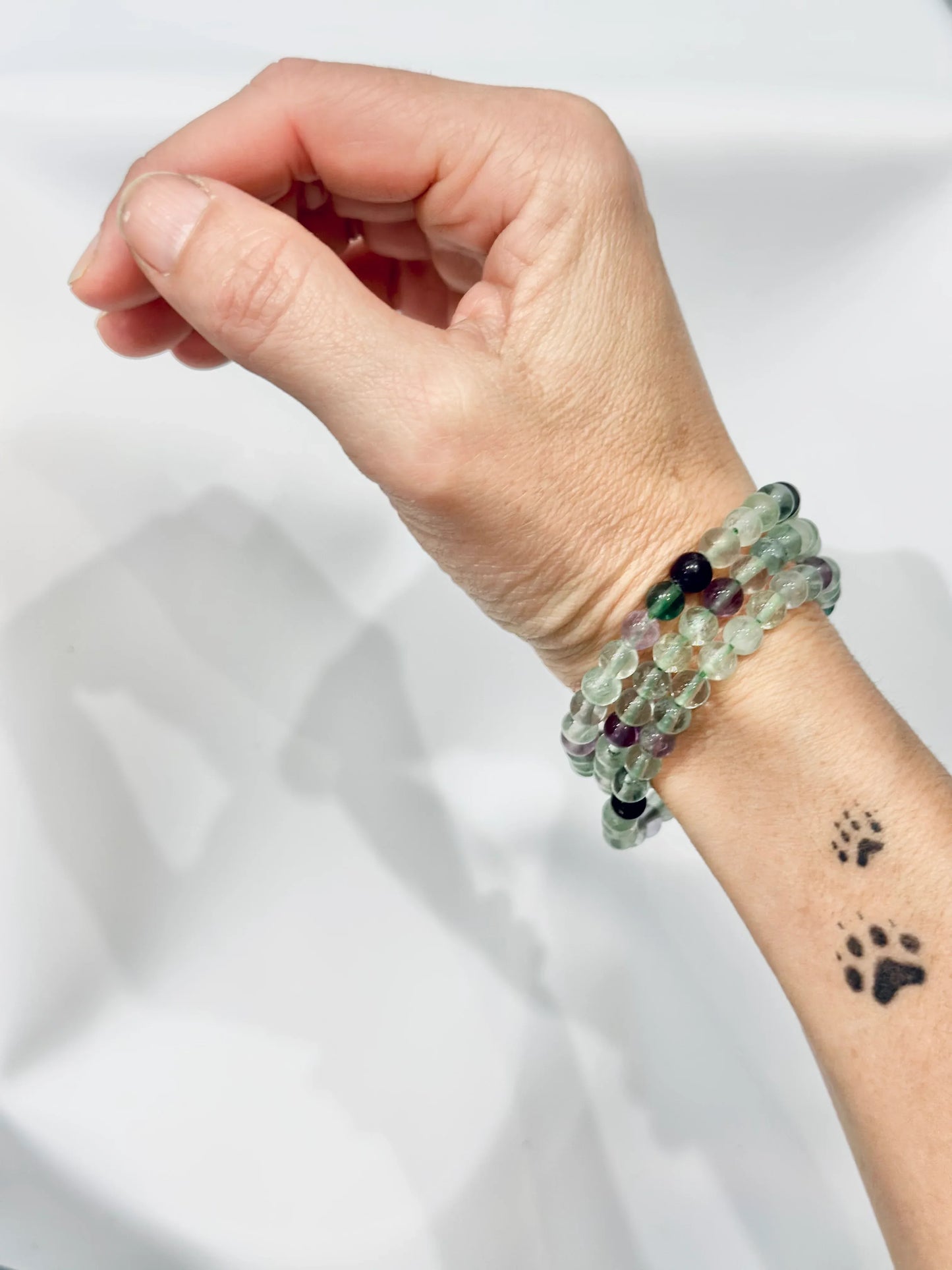 Pulsera de bolas de Fluorita Multicolor - La Quinta Vidal