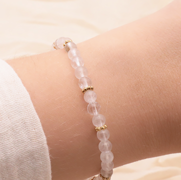 Pulsera dorada haro con minerales