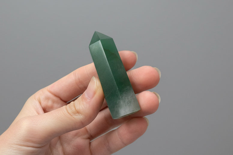 Punta generadora de fluorita verde