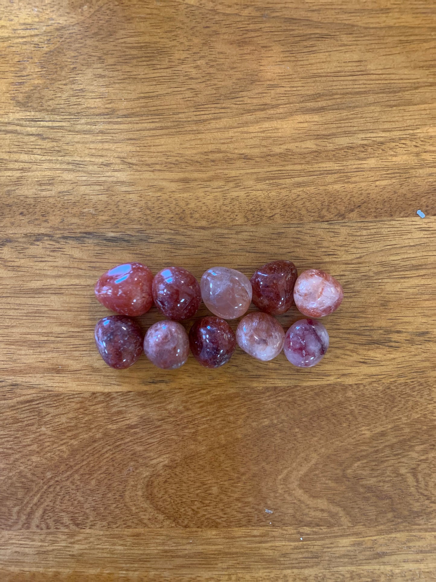 Rodado de mineral de cuarzo fuego