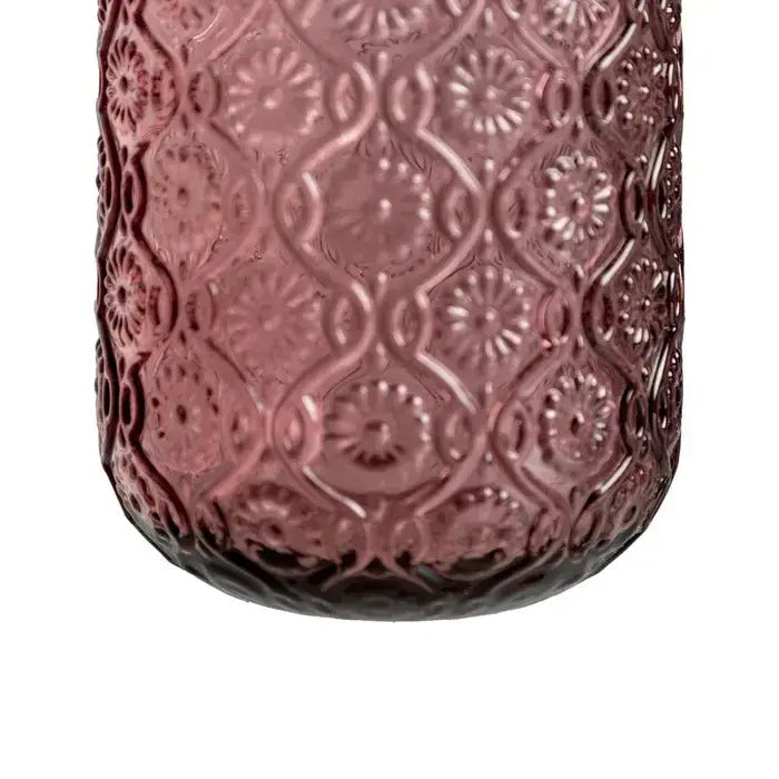 Vaso de cristal rosa