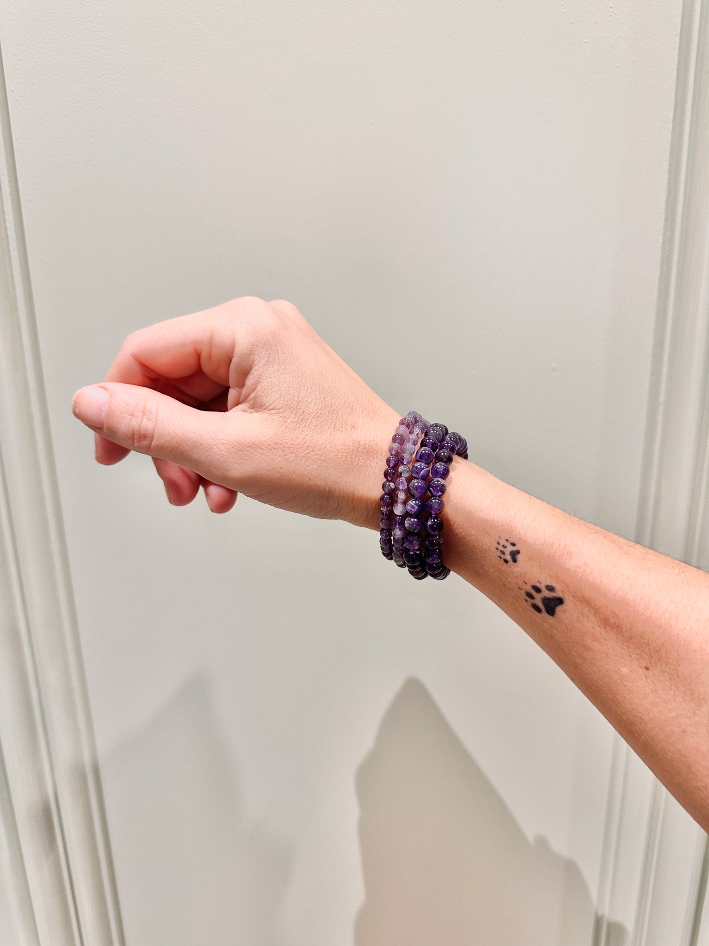 Pulsera de bolas de Amatista