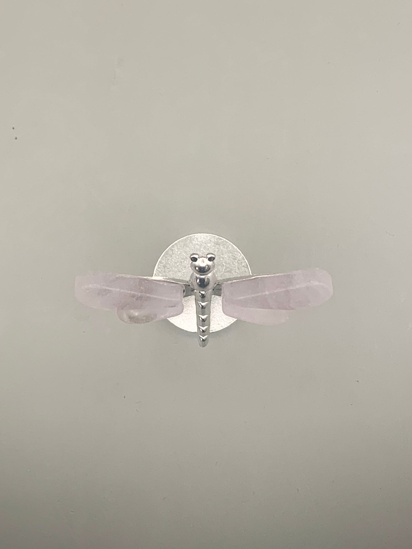 Libélula de Cuarzo Rosa