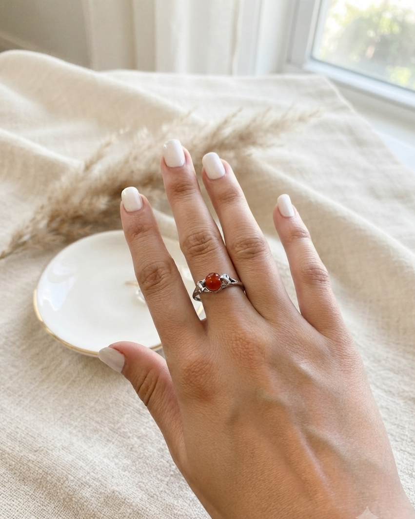 Anillo de cornalina 