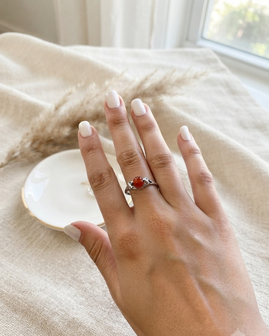 Anillo de cornalina 