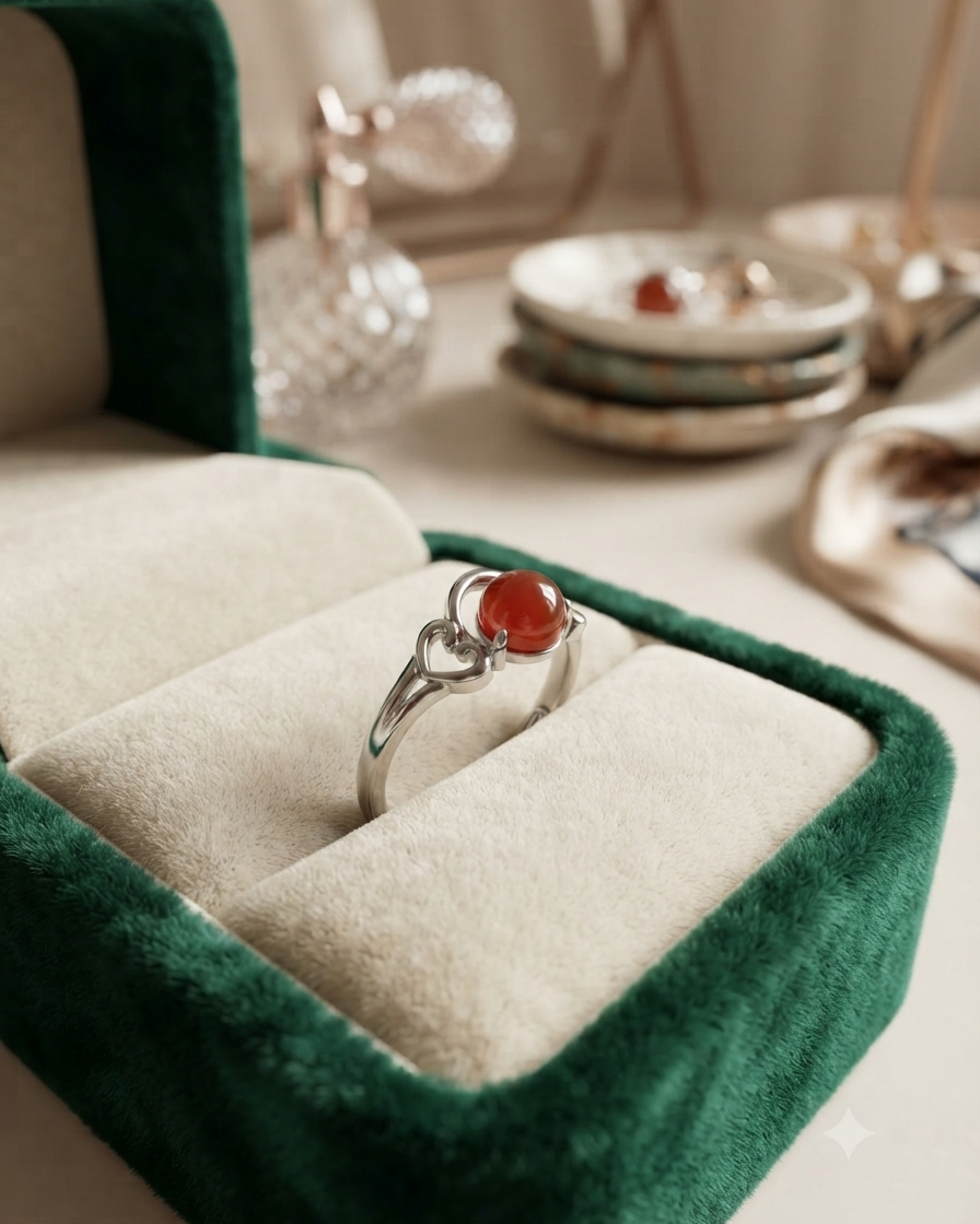 Anillo de cornalina 