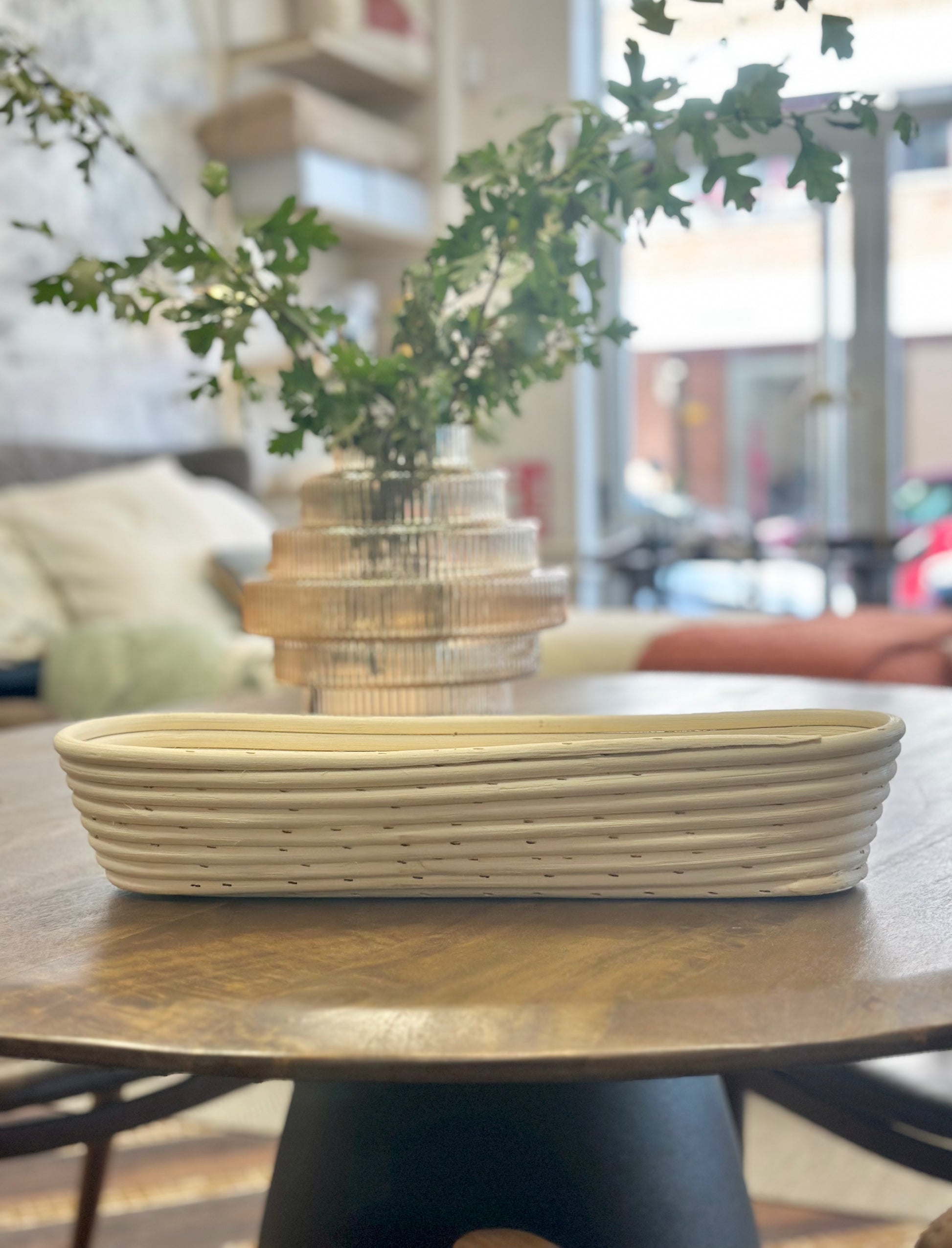 Bandeja para el pan realizada en ratán