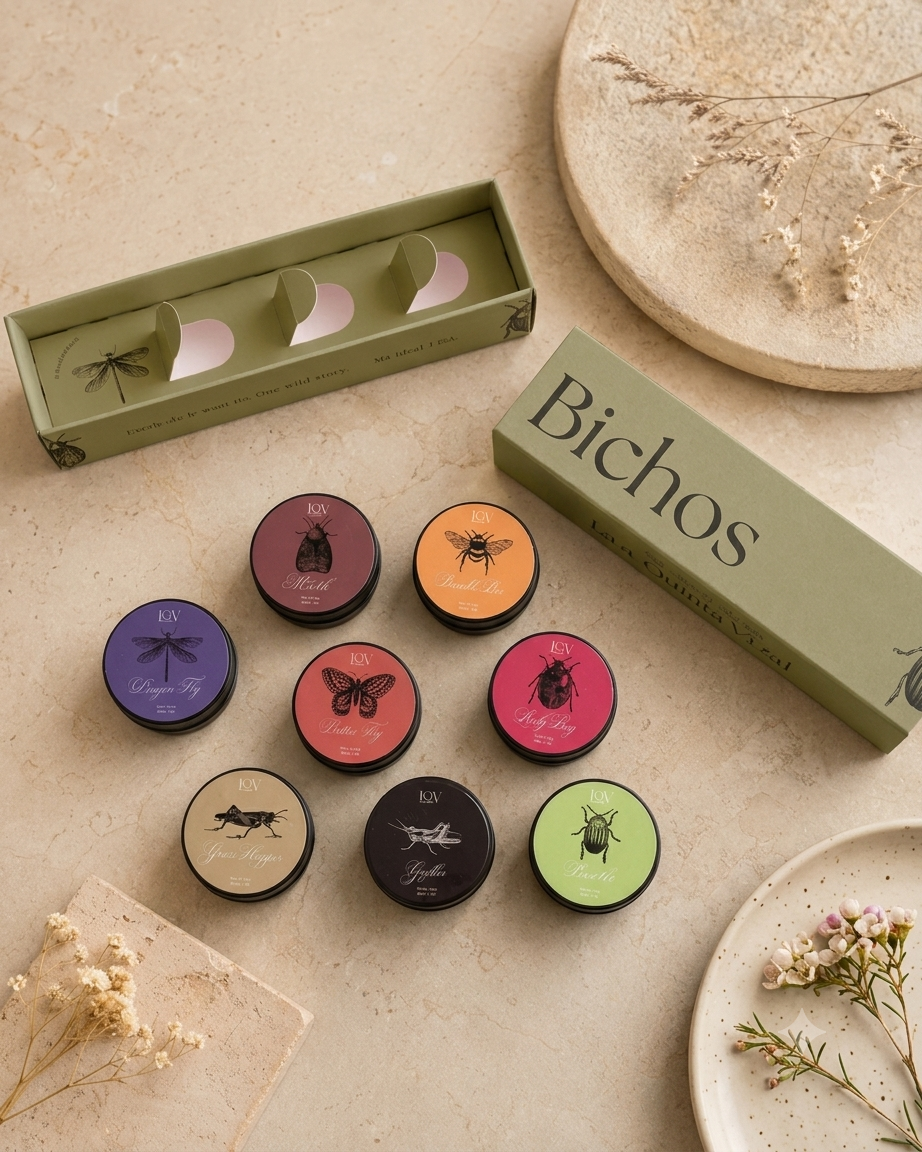Bichos - pack de velas de soja en lata