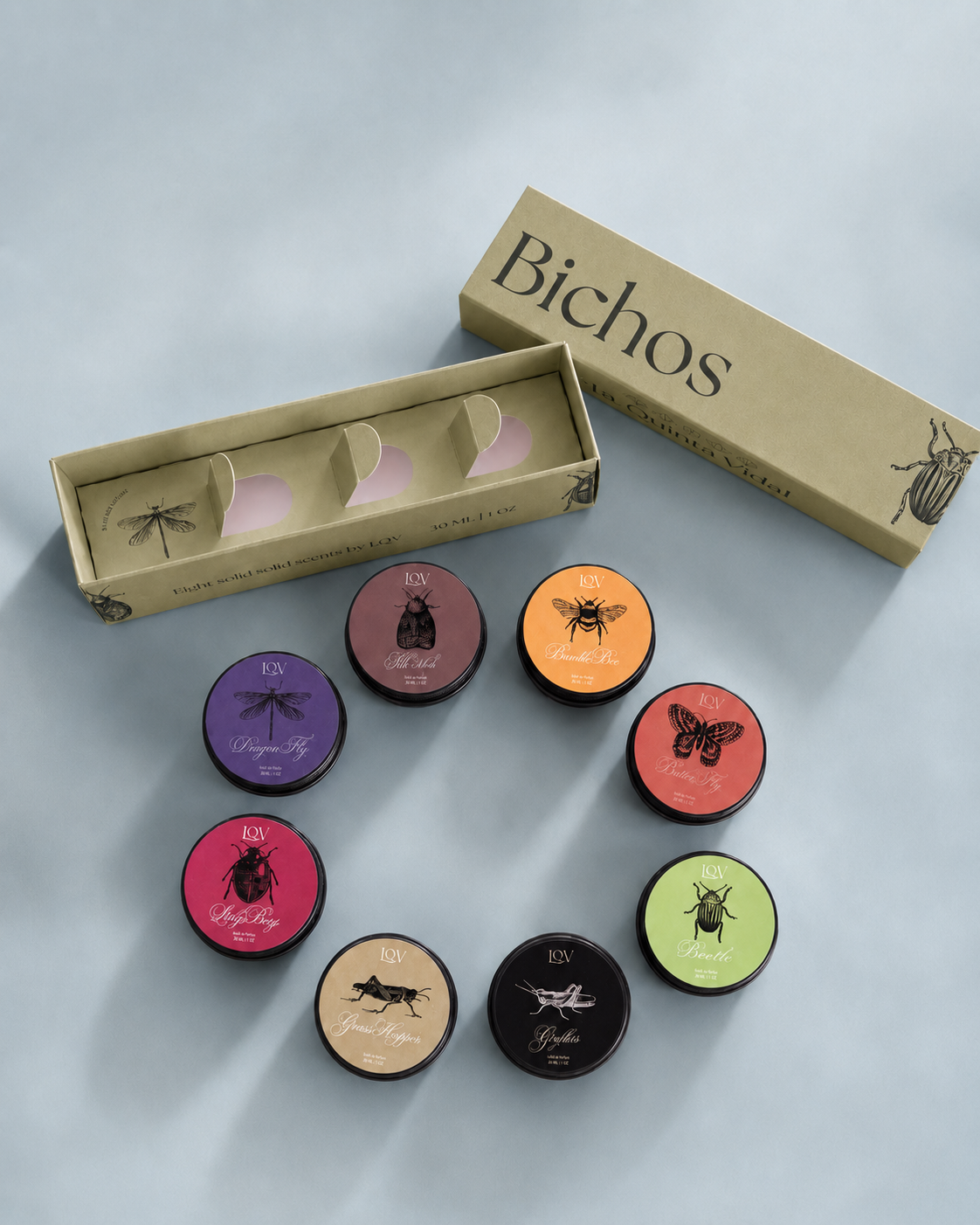 Bichos- pack de velas de soja en lata