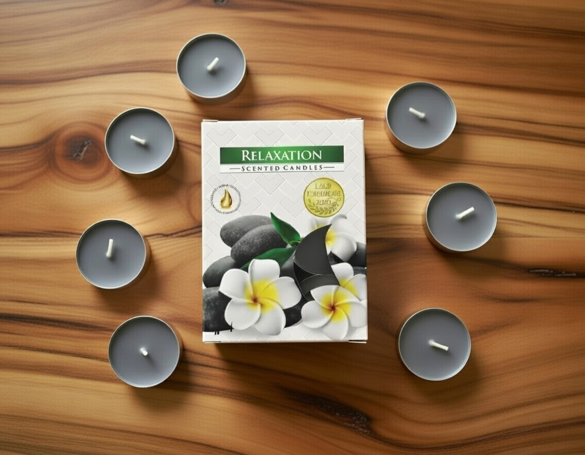 Caja de velas de té 