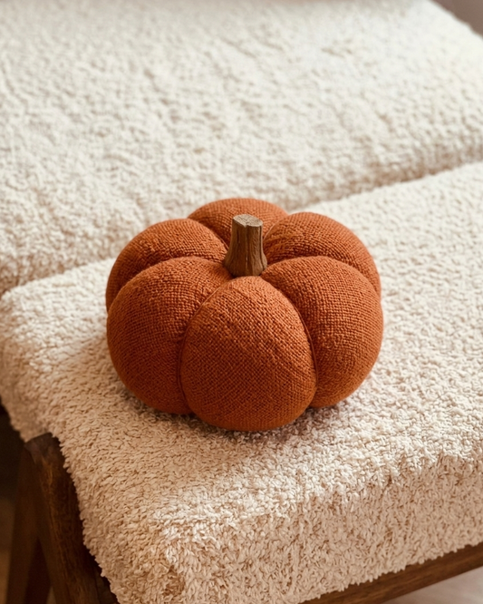 Calabaza (17cm) de tela naranja