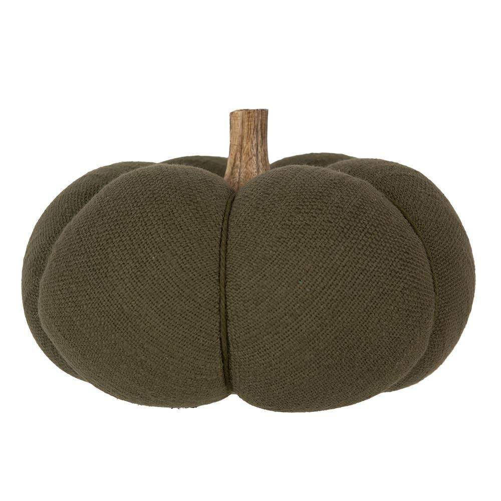 Calabaza, 20 cm, tela verde - La Quinta Vidal