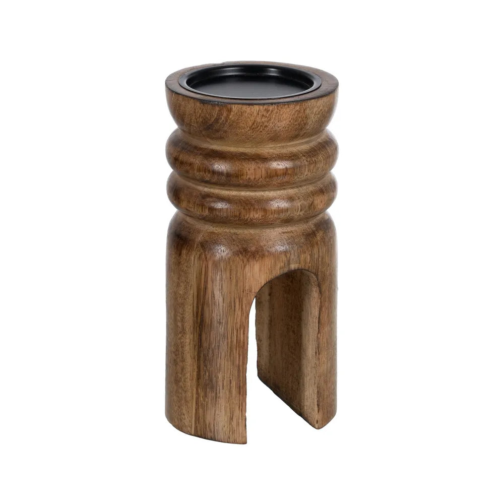Candelabro de madera de mango