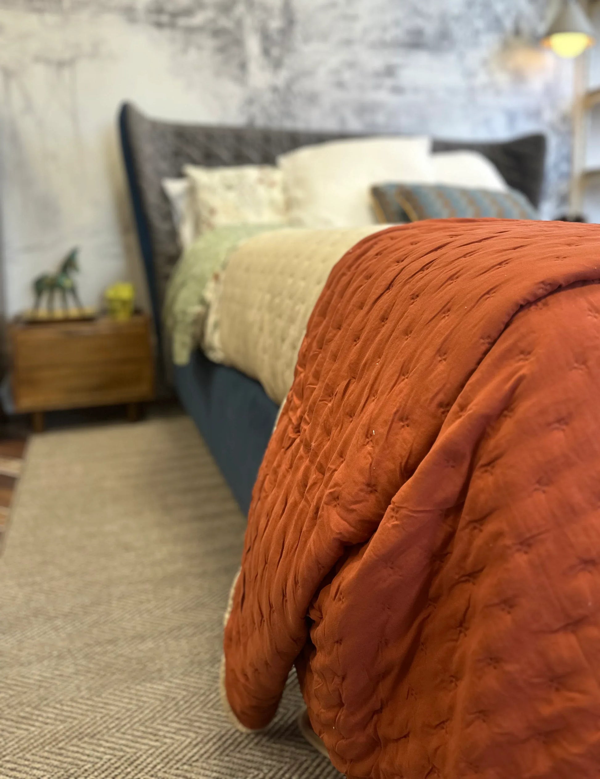 Colcha reversible beige caldera - La Quinta Vidal