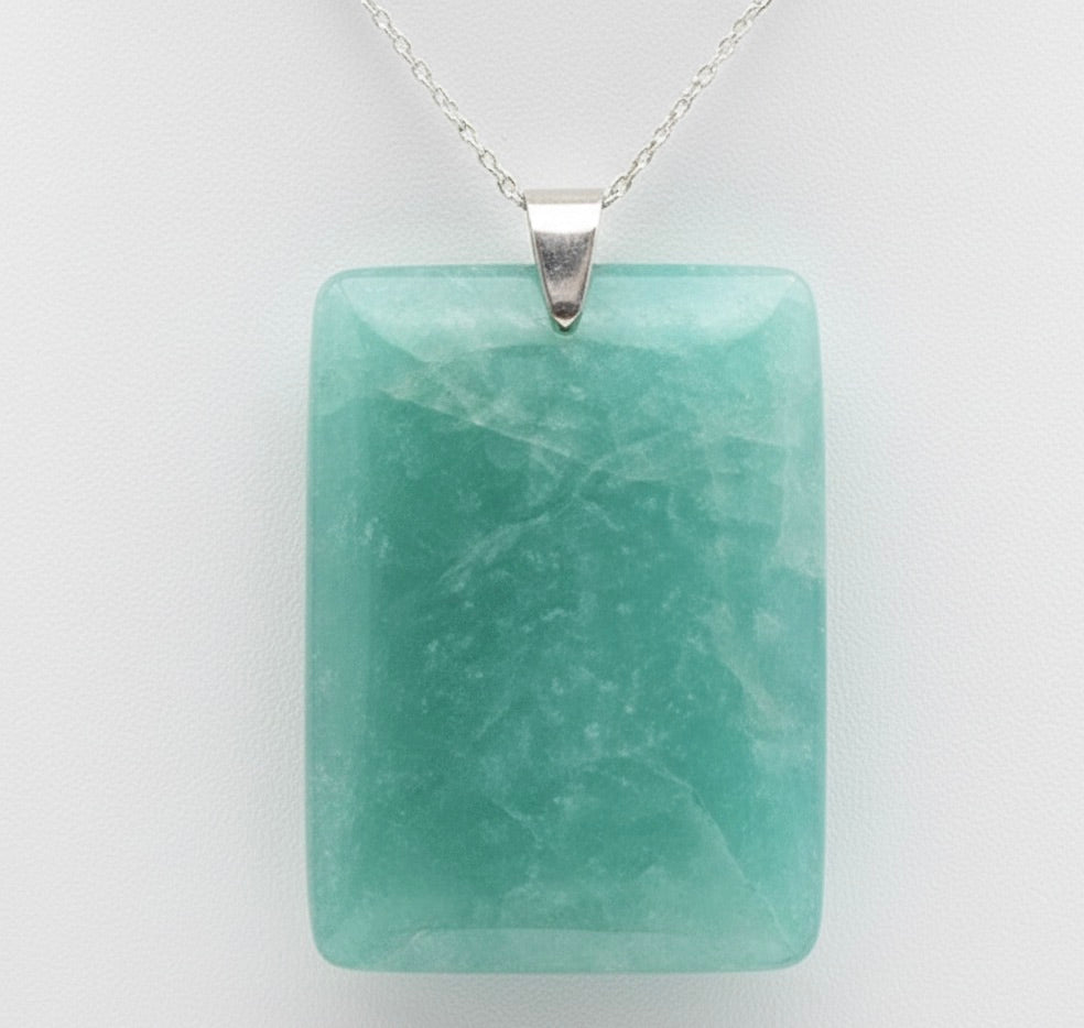 Colgante de amazonita rectangular