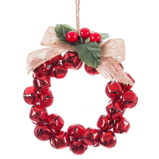 Colgante de aro cascabel rojo