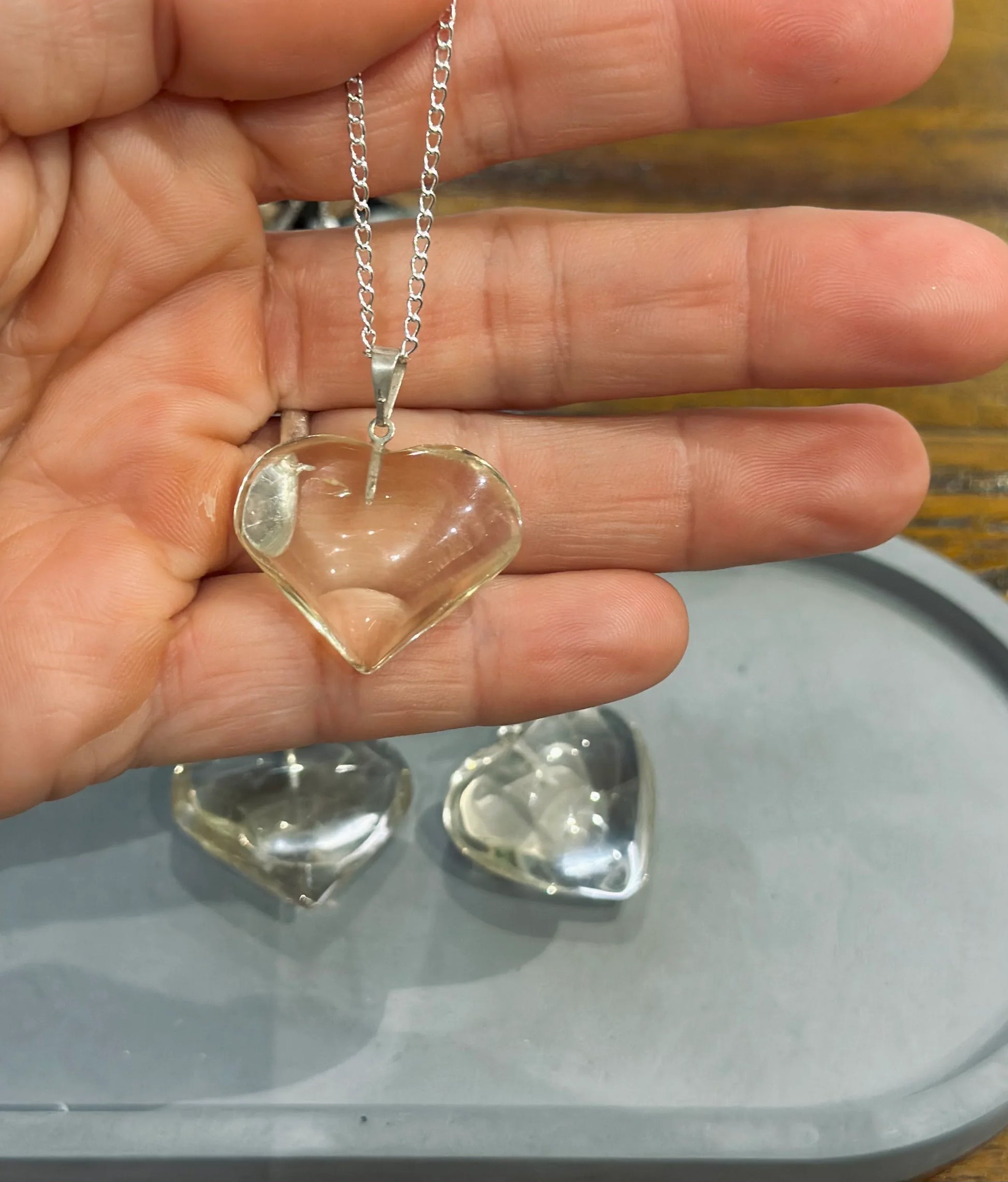 Colgante de Corazón de citrino natural - La Quinta Vidal