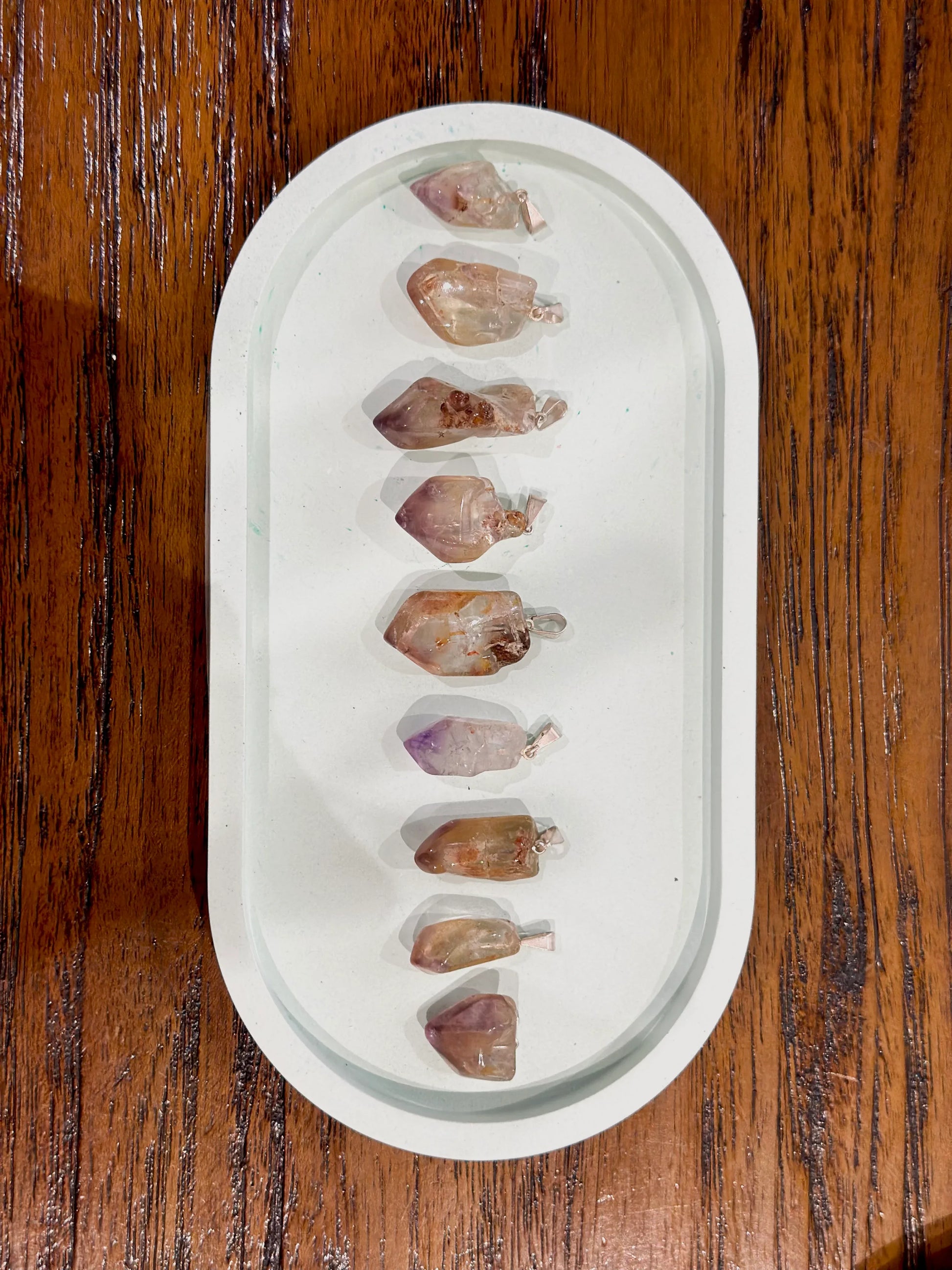 Colgante de cuarzo chamánico (maestro) rodado con cadena - La Quinta Vidal